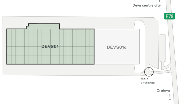 Warehouses CTPark Deva South, Timișoara - warehouses for rent. Site plan.
