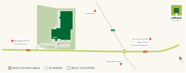 Depozite CTPARK TIMISOARA West, Timișoara - depozite de închiriat. Plan de situație.