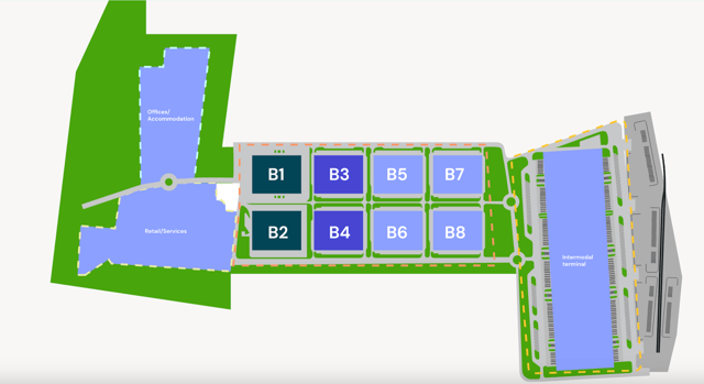 Depozite CONSTANTA BUSINESS PARK, București - depozite de închiriat. Plan de situație.