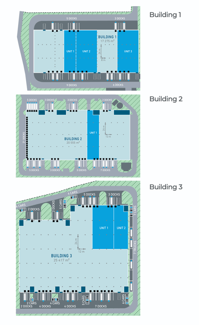 Warehouses Logicor Bucharest II, București - warehouses for rent. Site plan.