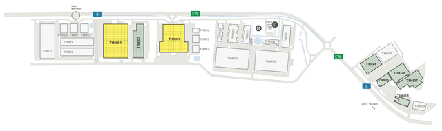 Warehouses CTPark Timişoara Ghiroda, Timișoara - warehouses for rent. Site plan.